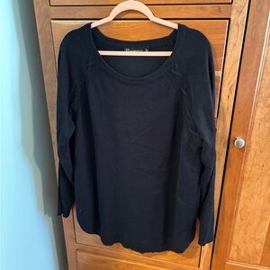 New York & Company Black Scoop Neck Knit Sweater